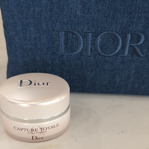 Dior Blue Cosmetic Bag with Skincare Set - Picture 7 of 8